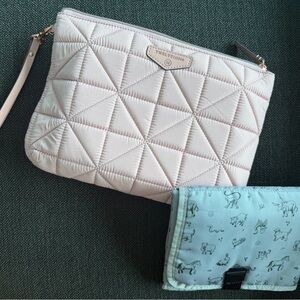 Elegant Quilted Wristlet in Cream